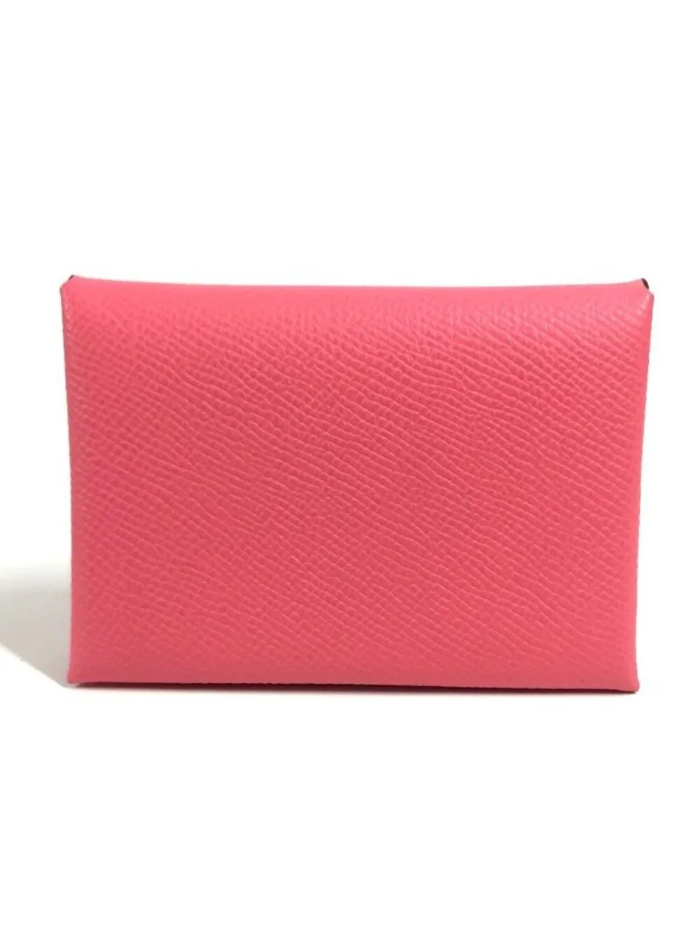 Hermes Calvi Duo Epsom Rose Azaleas Pink Wallet